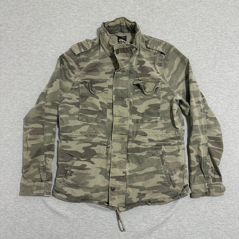 Lucky Brand Camo Field Jacket Type L-54C Utility Stretch Green Mens Large